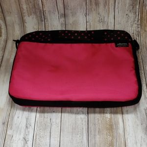 Pink and black device holder / bag